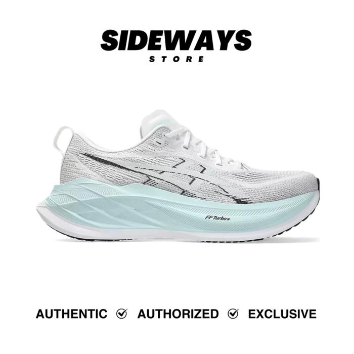 Asics Superblast Silver White Blue di Tokopedia