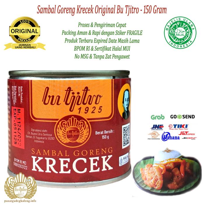 Gambar Sambal Goreng Krecek Bu Tjitro 210Gram dari Gudeg Kaleng Bu Tjitro undefined Tokopedia