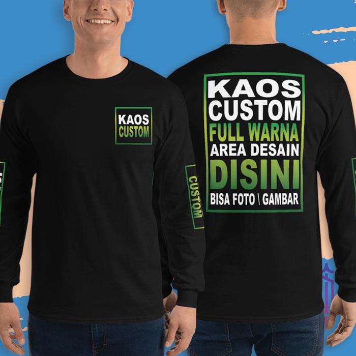 Gambar KAOS SABLON SATUAN DTF LENGAN PANJANG PLUS RIB / KARET TANGAN DESAIN BEBAS BISA FOTO PROSES CEPAT MINIMAL 4 pcs - MODEL 1, S dari STRAYS STORE undefined 5 Tokopedia