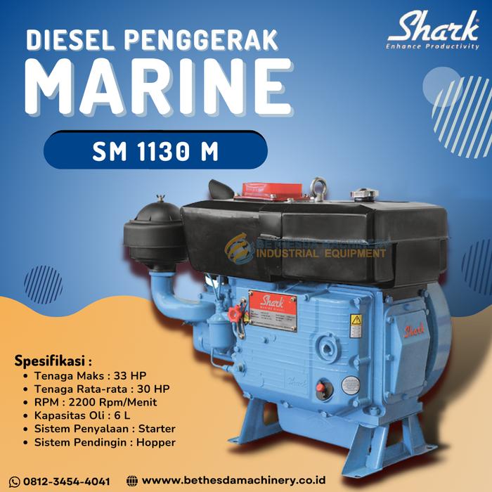 Gambar Diesel Marine SM 1130 Shark 33 HP 30 PK Hopper Starter - SM1130 M - 33HP dari Engineering Machine undefined Tokopedia