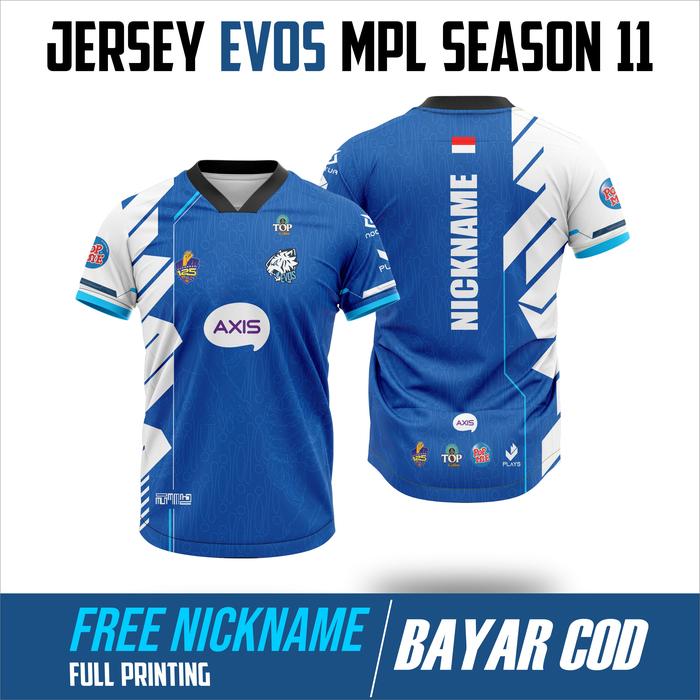 Gambar JERSEY EVOS MPL SEASON 11 CUSTOM DEWASA ANAK FREE NICKNAME DAN DESAIN CUSTOM - Dewasa 1, S dari Jerseyjia undefined Tokopedia
