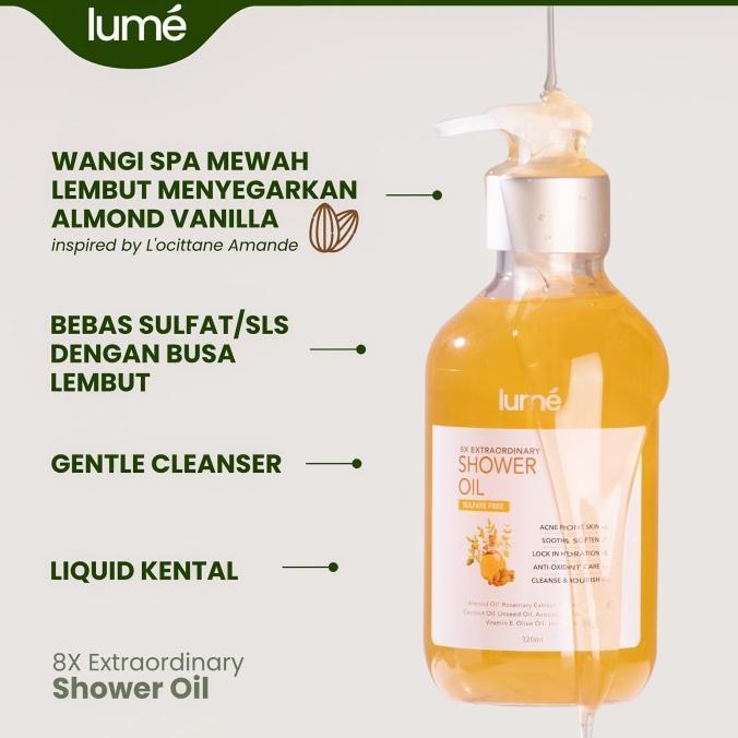 Gambar ready lume 8x extraordinary shower oil body wash sabun mandi non sulfat - 320 ml dari anggraini online str undefined Tokopedia