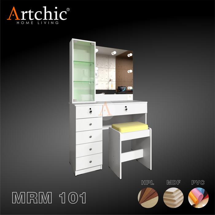 Gambar Meja Rias Minimalis HPL / Meja Rias Minimalis Modern / Meja Rias Vanity Minimalis - MRM 101 dari Artchic Home Living undefined Tokopedia