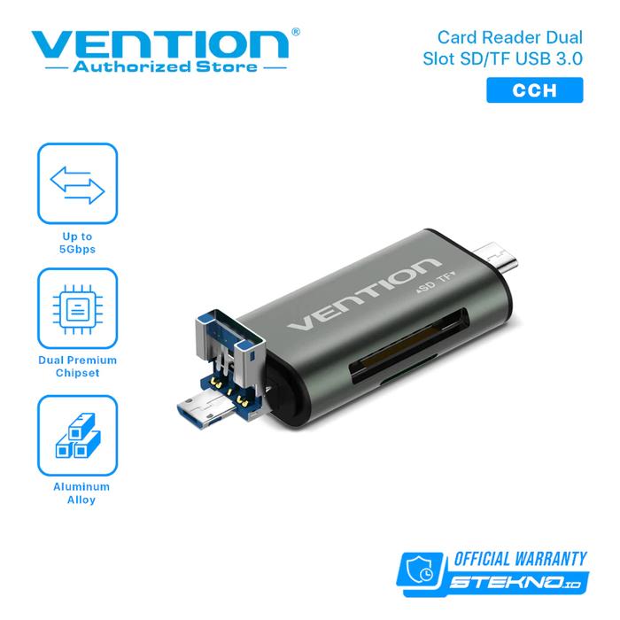 Gambar Vention Card Reader USB A 3.0 2.0 Type C Micro SD Card OTG CCH CCJ CLM - CCH dari Vention Authorized Medan undefined Tokopedia