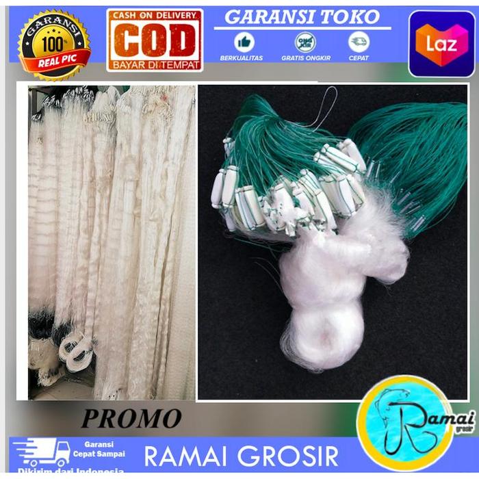 Gambar Ready Stok JALA JARING PUKAT UDANG IKAN LOBSTER JADI PANJANG 20 m KAGAWA NET - LUBANG 1/2 JARI dari Toko Triwesaso undefined Tokopedia