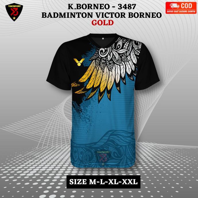 Gambar Best KAOS PRINTING LINING BAJU BADMINTON LINING JERSEY BADMINTON VICTOR SETELAN JERSEY VICTOR LINING YONE - K.V-BORNEO/GOLD, M dari tokotokitutt undefined Tokopedia