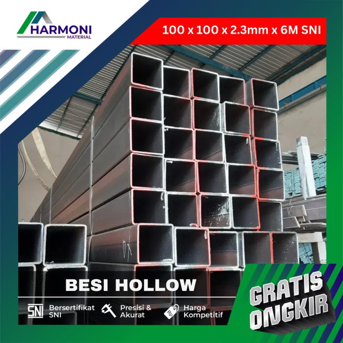 Gambar Harga Besi Hollow Hitam 10x10 cm ( 100 x 100 ) x 2.3mm x 6 Meter hollow dari HARMONI MATERIAL undefined Tokopedia