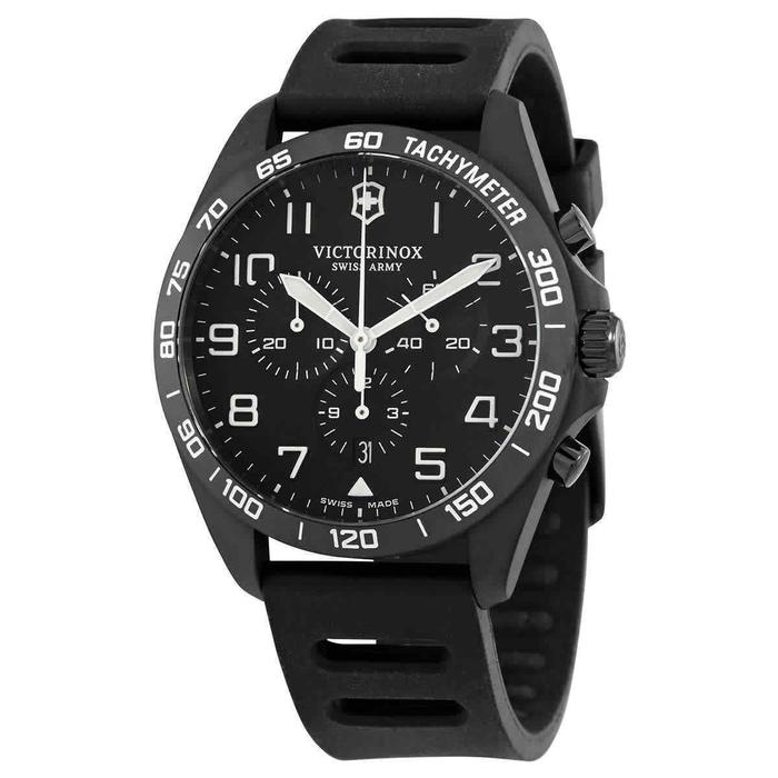 Jam Tangan Victorinox Fieldforce Sport Chronograph Quartz Black Dial Mens  Watch 2419261