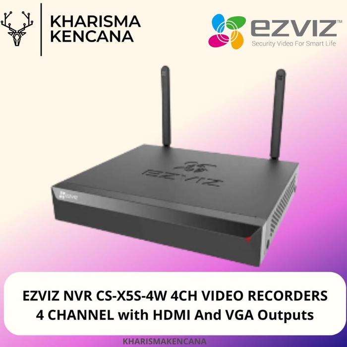 Jual EZVIZ NVR CS-X5S-4W 4CH VIDEO RECORDERS CHANNEL with HDMI
