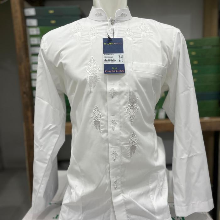 Gambar Baju koko alMia Super Premium warna lengan panjang (al mia warna) - Putih, S dari grosir fashion pria_NEW undefined Tokopedia