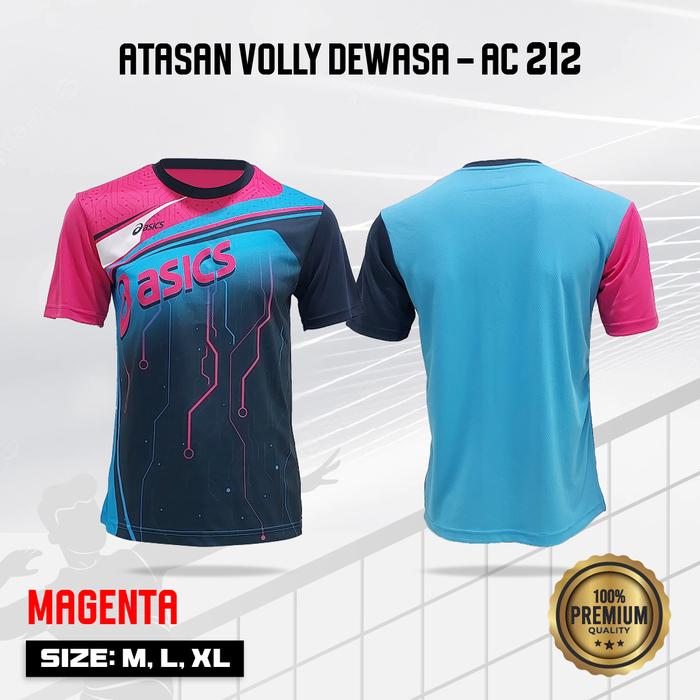 Gambar BAJU OLAHRAGA VOLLY BAJU LARI PRINTING AC 212 - MAGENTA, M dari MAKMUR SPORT undefined Tokopedia