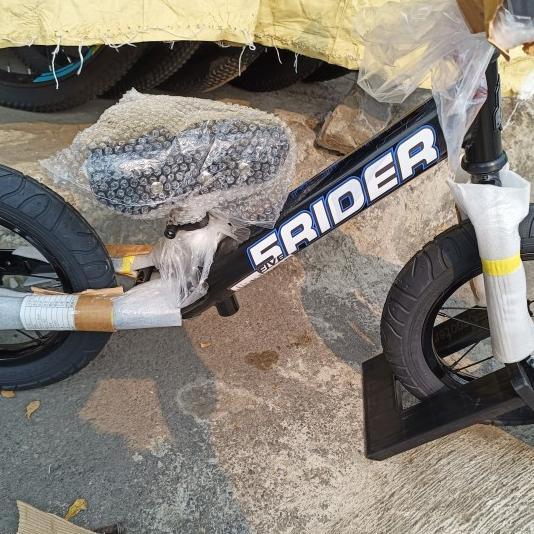 Gambar BARANG MURAH SEPEDA BALANCE BIKE ATAU PUSH BIKE UKURAN 12 IN RMB SRIDER BAN POMPA - Hitam dari stayca undefined Tokopedia