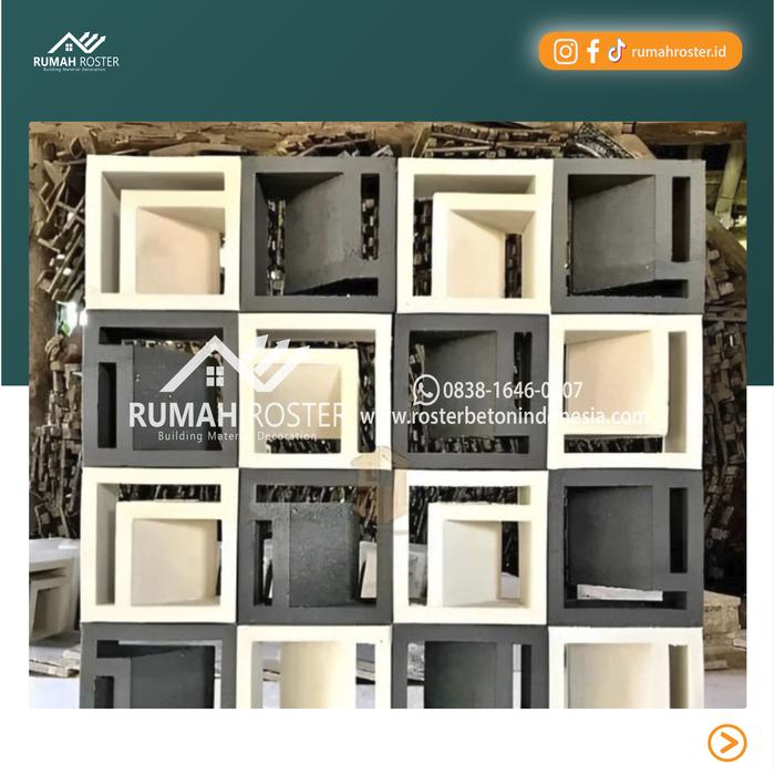 Jual Roster Beton/Roster Minimalis/Lubang Udara Motif Double L (2 Muka ...