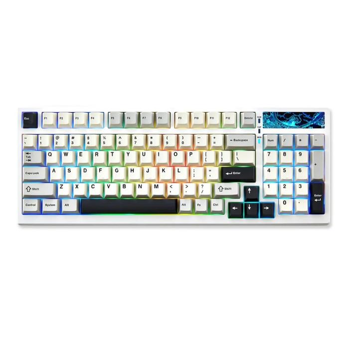 Yunzii YZ98 Pro / YZ-98 Pro Hotswappable Tri-mode Wireless Mechanical Gaming Keyboard Hotswappable - Hitam, Milk Switch