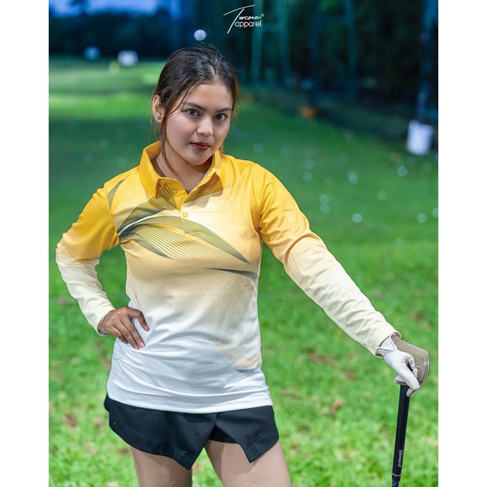 Gambar kaos golf wanita lengan panjang jersey dryfit olahraga full printing Sport - Kuning, L dari Markassale undefined Tokopedia