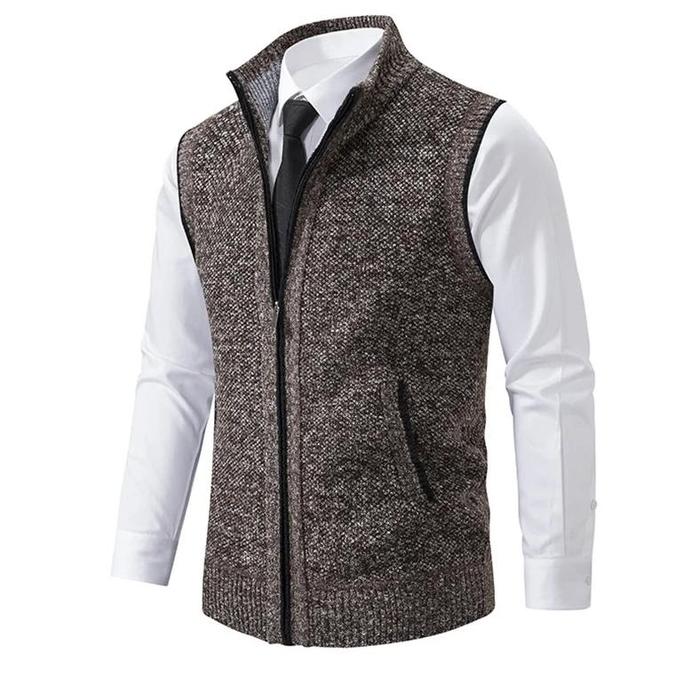 Jual Men Winter Vest Men's Knitted Sleeveless Sweater Cardigan - Main Image