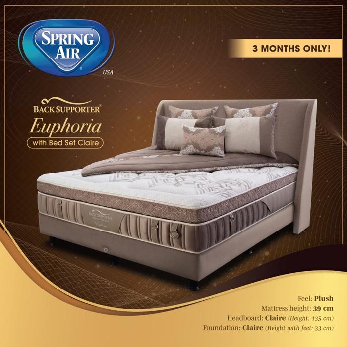 Gambar Spring Air Euphoria Kasur Springbed Fullset | Full Bed Set 100 120 160 180 200 | SP Mattress - HB Celine , 100x200 dari SP Mattress Specialist undefined Tokopedia