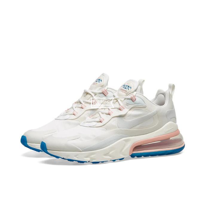 Jual sepatu nike air max 270 react white peach blue original BNIB