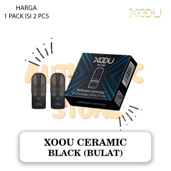 Gambar XOOU Compatible RELX, WAKA, DJOY, XOOU, RESTAR | XOOU Cartridge | Cartridge Refillable Bisa di Isi Ulang - CERAMIC COIL, Hitam dari authentic GO undefined 5 Tokopedia