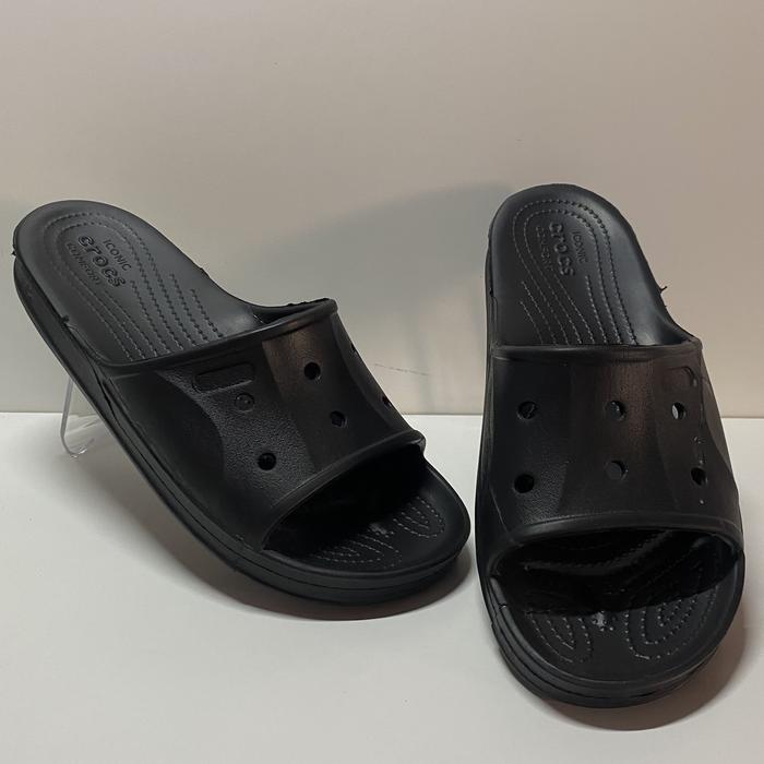 Gambar M5/M6 ORIGINAL CROCS SANDAL CROCS CUTTING - Slide hitam, M5/37:23-23,5cm dari Termalis group undefined Tokopedia