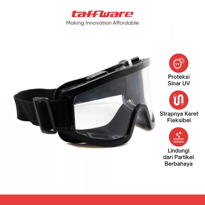Gambar TaffGUARD Kacamata Safety Goggles Work Laboratory Eyewar - ASL-Y - Hitam dari Taffware Official Store Kota Administrasi Jakarta Barat Tokopedia