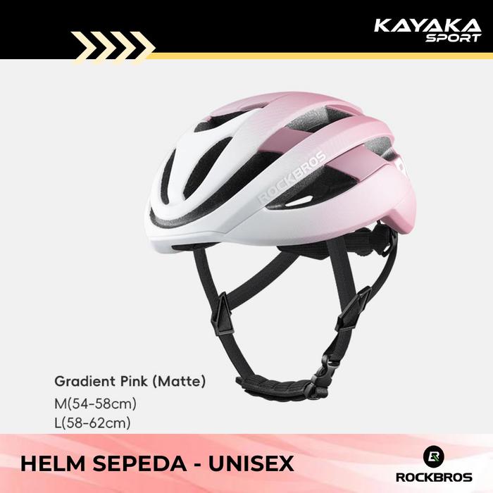 Gambar ROCKBROS LK-12 Road Bike Cycling Inline Skate Ultralight Helmet Helm Sepeda Sepatu Roda - Gradient Pink, M dari KAYAKA SPORT undefined Tokopedia