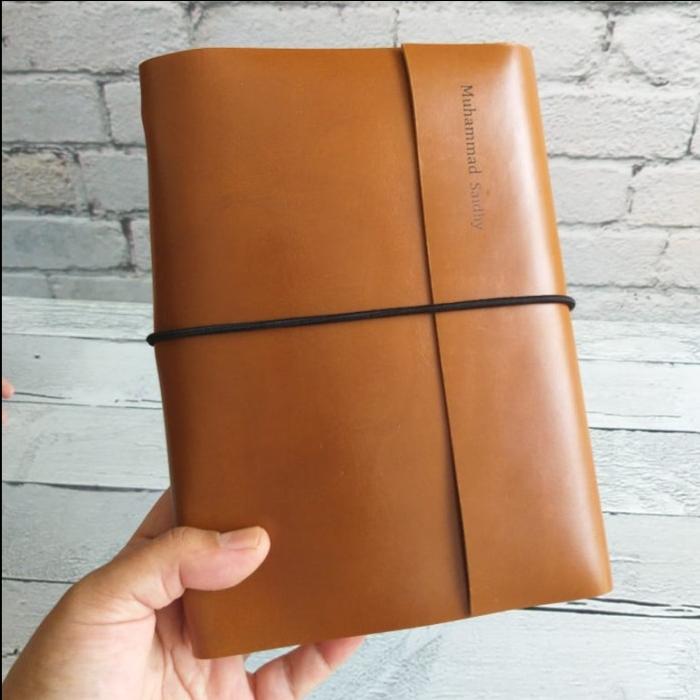 Gambar LEATHER COVER NOTEBOOK BULLET JOURNAL (3 BUKU) ukuran A5 A6 KULIT ASLI - Uk. A5 + 3 BUKU dari Devigna undefined Tokopedia