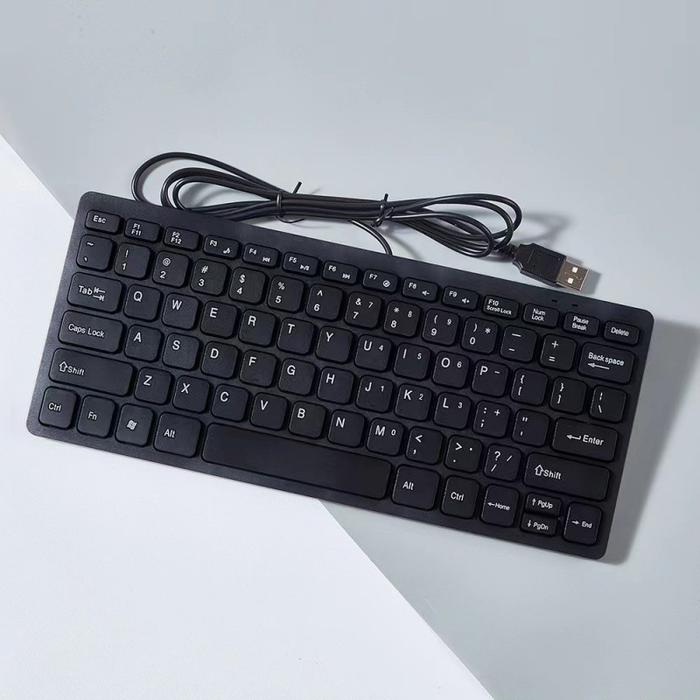 Gambar MINI KEYBOARD Color Silent Cute Slim USB Wired Keyboard Flat Laptop PC Mini External Compact Keybord - Hitam dari Key0Tech undefined Tokopedia