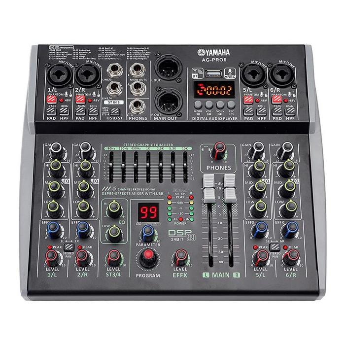 Gambar yamaha/original AG-PRO6,mixer audio,mixer karaoke,pencampur audio,99DSP/48v/USB/Bluetooth - AG-PRO6 dari KEMBAR DUA ANUGERAH undefined Tokopedia