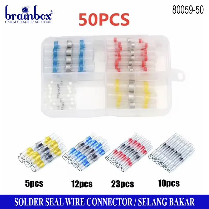 Gambar Heat Shrink Solder Wire Waterproof Hot Seal Cable Connector Selang Bakar Sambungan Kabel - 50 Pcs dari Brainbox Car and Home undefined Tokopedia