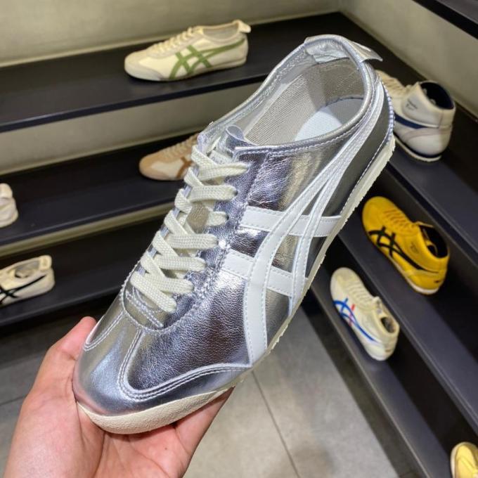 Jual barang bagus, Onitsuka Tiger Mexico 66 Sneakers Silver White