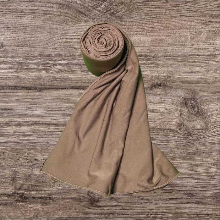 Gambar Hijab Pashmina Kaos Jersey Premium - Taupe dari Nola Reef undefined Tokopedia