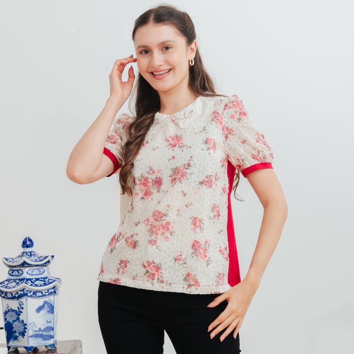 Gambar *Ready Stok* SISTER'S - Atasan Katun Kombi Kaos S7557 (JS) - Marun, 2L dari Sisters Fashion Group undefined Tokopedia