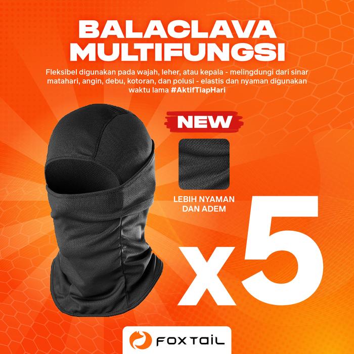 Gambar ORIGINAL FOXTAIL Premium balaclava motor adem quick dry masker outdoor - 5 Pcs dari Foxtail Indonesia undefined Tokopedia