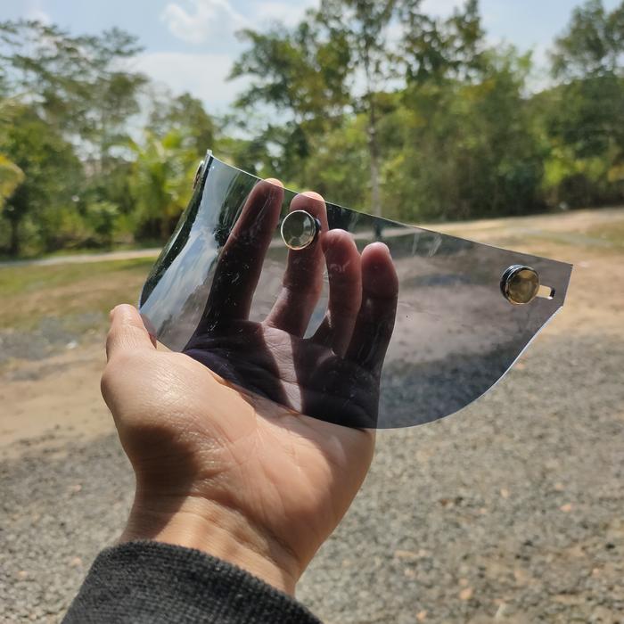 Gambar Pet Helm Transparan Pet Helm Bogo Vintage Transparan Pet Transparan Retro - Hitam/Smoke dari RND STORE MARTAPURA undefined Tokopedia