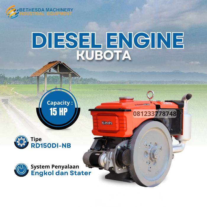 Gambar Diesel Mesin Penggerak 15 PK Stater Electrik Merk Kubota 15 PK RD110DI-NB dari Suplier Mesin Industri undefined Tokopedia