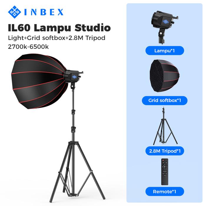 Gambar INBEX Livestream Lampu Softbox Kit Fill Lighting Background FotoStudio - kit 3 dari INBEX Official Store undefined Tokopedia