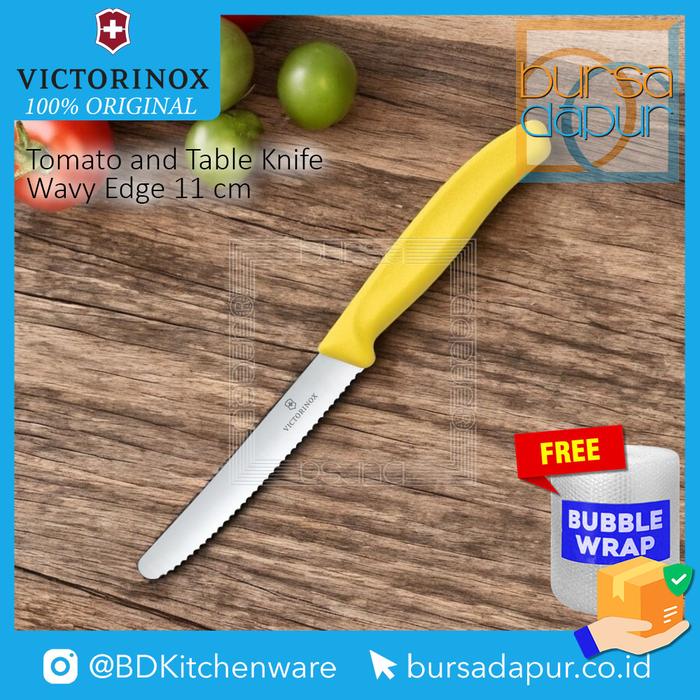 Gambar Pisau Gerigi 6.7836.L118 Victorinox Tomato&Table Knife Wavy Edge 11 cm Yellow dari Bursa Dapur Mall undefined Tokopedia