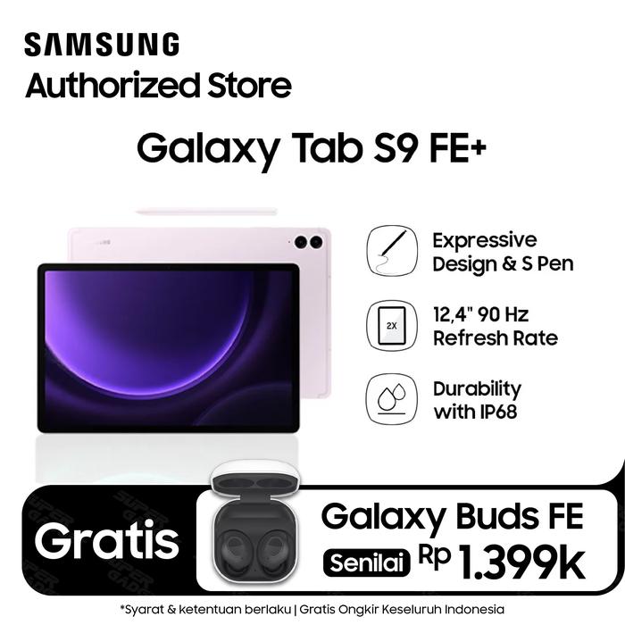 Gambar [Bundling] Samsung Galaxy Tab S9 FE Plus + Buds Fe - Lavender dari SUPER GADGET-SAMSUNG EXCLUSIVE undefined Tokopedia
