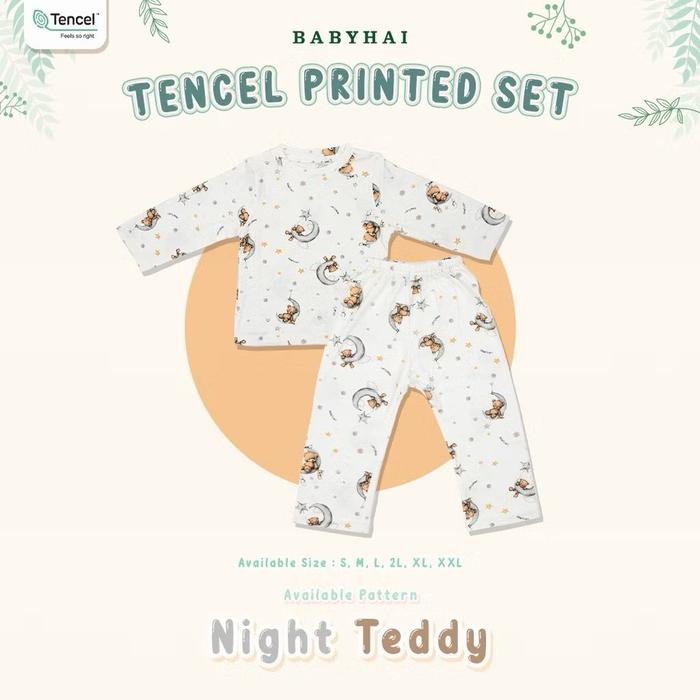 Gambar Baby Hai Set Panjang Tencel/Baju Tidur Bayi dan Anak Bahan Tencel/Piyama - Motif Cowo, S:6-9 Months dari Luna Baby Shop Lpg undefined Tokopedia
