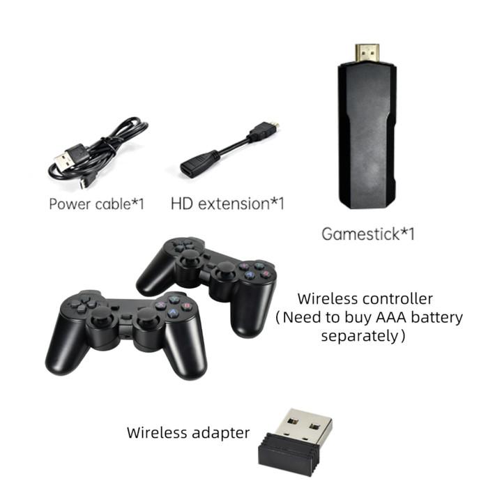 Gambar Games Stick 4K Gen 2 HDMI TV RETRO Video Game Console wireless Gamepad - 64GB PK-10 dari HeLo Official Store undefined Tokopedia