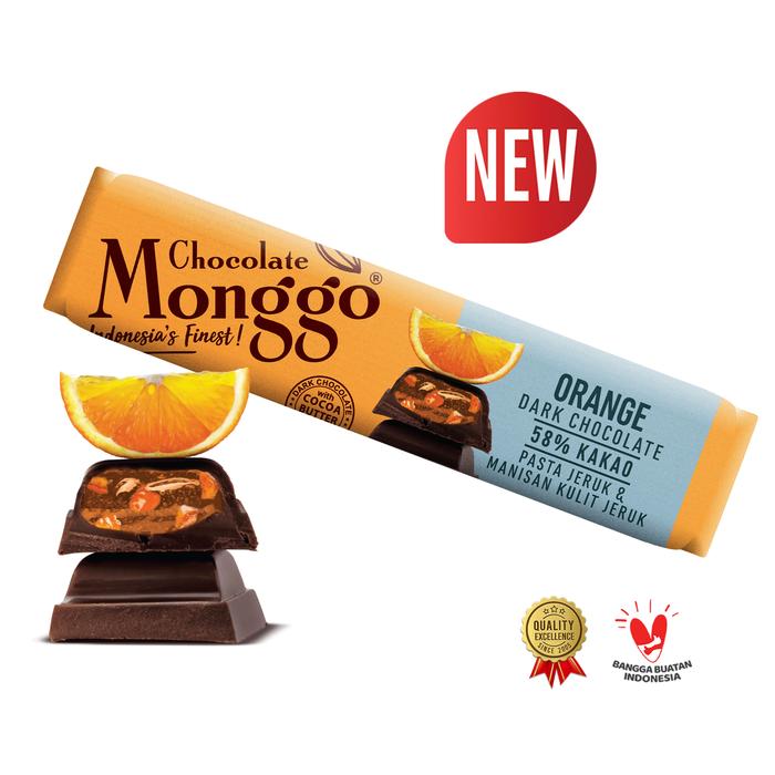 Gambar Chocolate Monggo | Orange & Dark Chocolate 40g | Coklat Murni 100% Kakao Butter | Pasta Manisan Kulit Jeruk | Candied Orange - Orange Bar 40g dari Chocolate Monggo Indonesia undefined Tokopedia