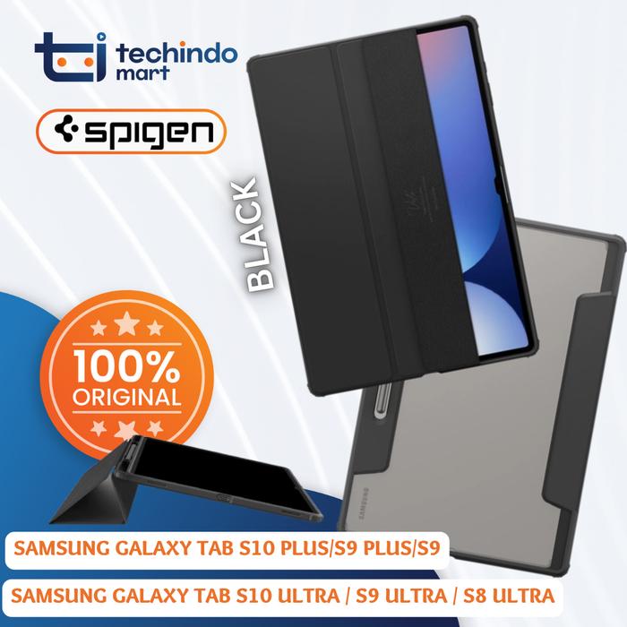 Gambar Case Samsung Galaxy Tab S10 S9 S8 Ultra Plus Spigen Ultra Hybrid Pro Anti Shock Crack Flip Cover Clear Casing - BLACK, S10 ULTRA dari techindo mart undefined Tokopedia