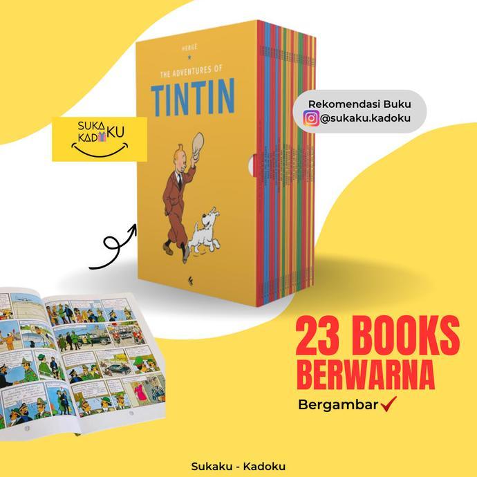 Gambar Promo / Terlaris The Adventures Of Tintin Collections Book Box Set Buku Anak Import - BOX BAGUS dari Oke buy1 undefined Tokopedia