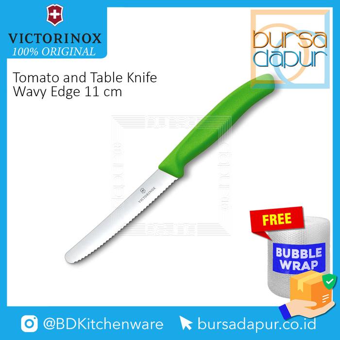 Gambar Pisau Gerigi 6.7833 Victorinox Tomato&Table Knife Wavy Edge 11cm - Green dari Bursa Dapur Mall undefined Tokopedia
