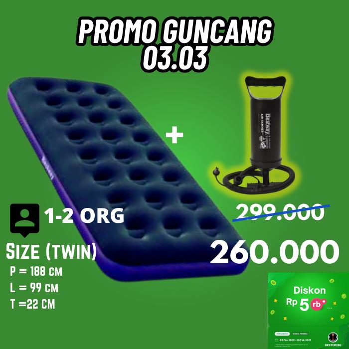 Gambar Grosir Kasur angin Matras Angin Kasur Tiup Bestway Portable - Kasur +PTangan dari bk store62 undefined Tokopedia