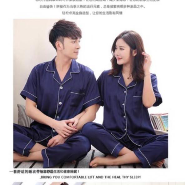 Gambar Setelan Set One Set Baju Tidur Piyama Couple Family Suami Istri Satin Termurah Ready Terbaik - HIJAU /COUPLE dari BatriderShops undefined Tokopedia