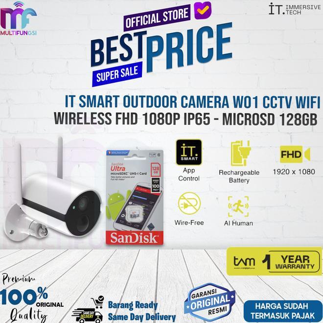 Gambar terbaru IT Smart Outdoor Camera W01 - CCTV Wifi Wireless FHD 1080P IP65 - MICROSD 128GB dari SAILER SHOP undefined Tokopedia