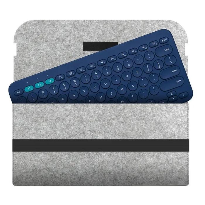 Gambar Felt Wireless Keyboard Storage Bag Dustproof Anti Shock Keypad Sleeve Lightweight Ultra Thin for Logitech K380 K480 K580 K780 - Light Grey, K380 dari Inahh ajijahh jariatun undefined Tokopedia
