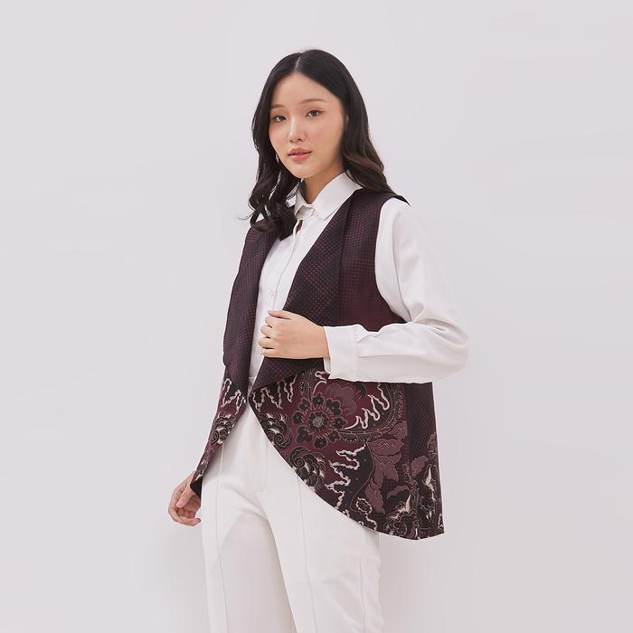 Gambar Odza Couple Set Kemeja Batik Lengan Pendek Pria Rompi Wanita Outer Vest Luaran Allsize Merah Maroon - Batik Wanita, Allsize dari Odza Classic undefined Tokopedia